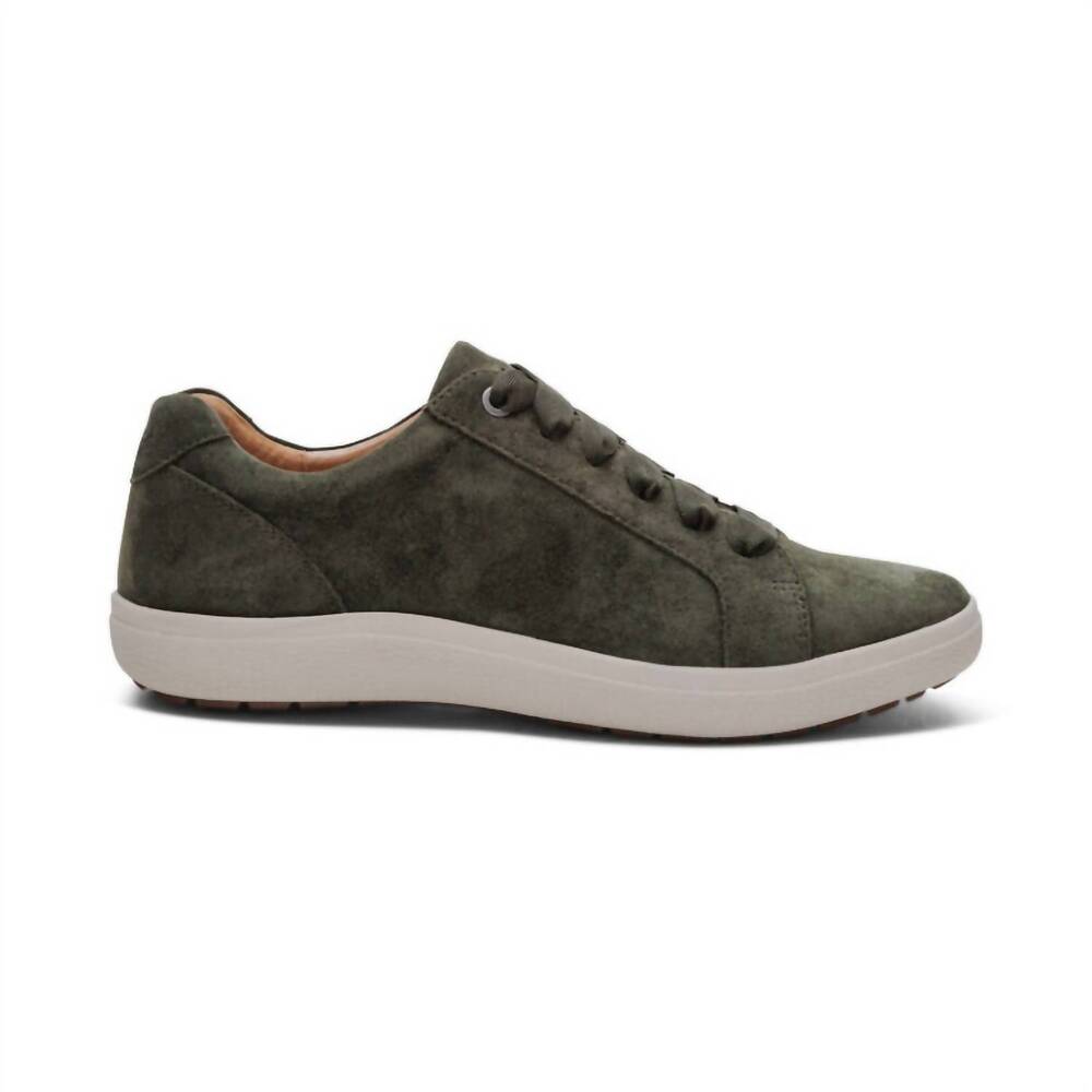 NEW AETREX women's courtney lace-up sneakers in dark green